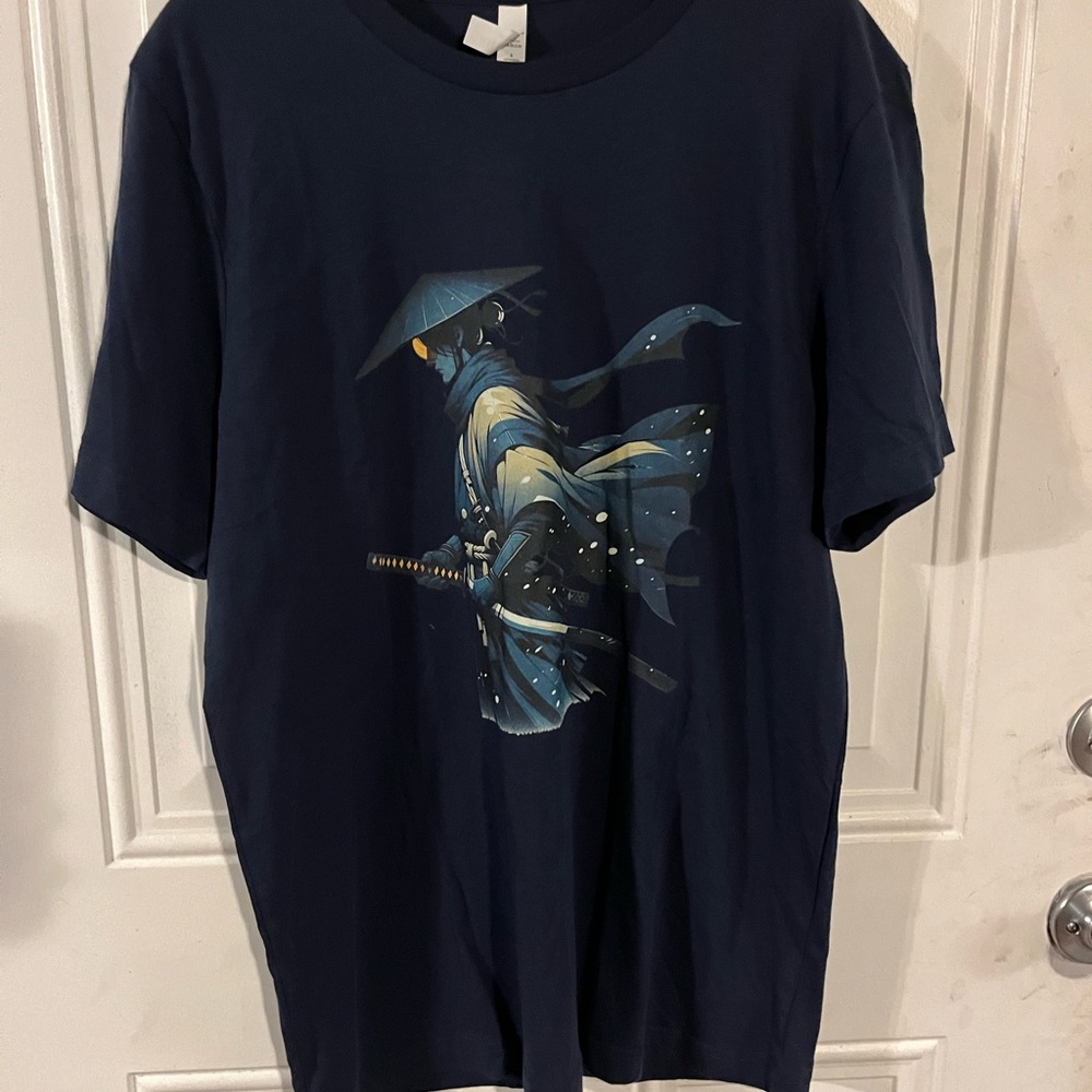 Youth Boys/Mens Graphic Tee Blue Color Sz. L